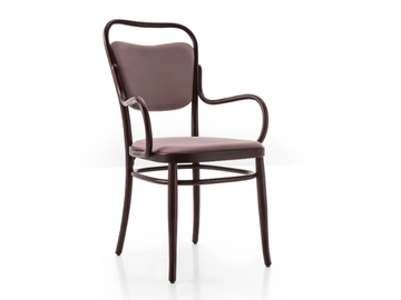 VIENNA 144 - Upholstered beech chair with armrests by Wiener GTV Design - view 2